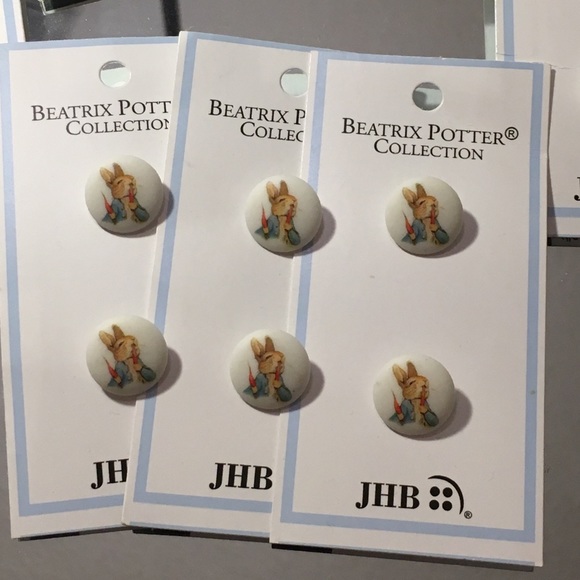 Peter Rabbit Beatrix Potter Buttons- Add To Items! - Picture 1 of 4